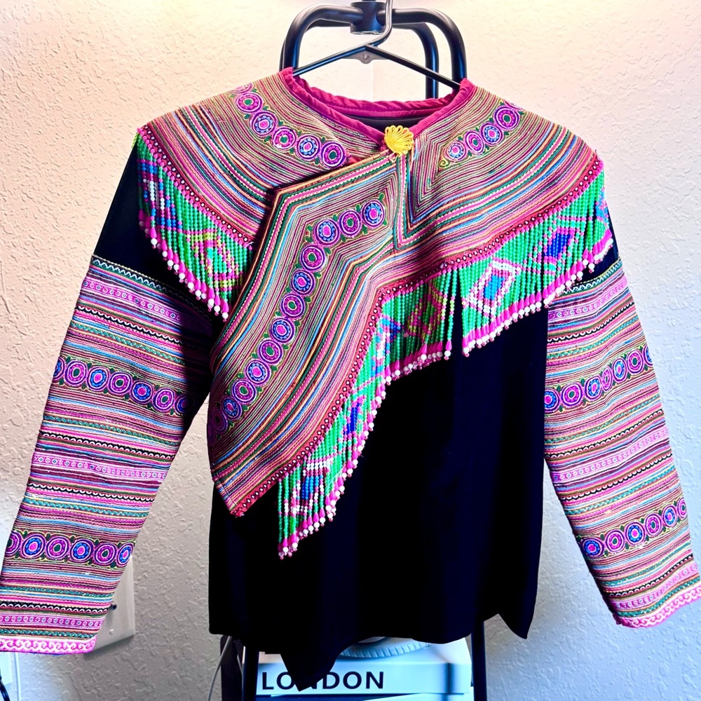 Vietnamese Hmong Colorful Beaded top